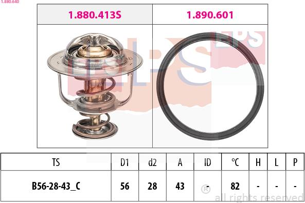 EPS 1.880.640 - Термостат охлаждающей жидкости / корпус autosila-amz.com