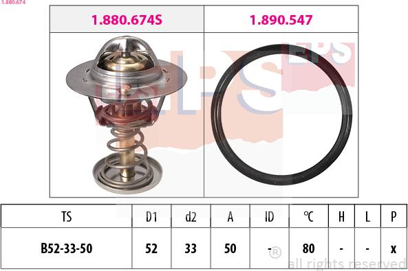 EPS 1.880.674 - Термостат охлаждающей жидкости / корпус autosila-amz.com