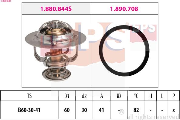 EPS 1.880.844 - Термостат охлаждающей жидкости / корпус autosila-amz.com