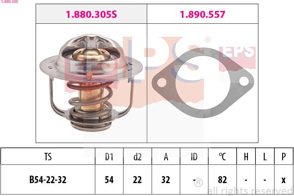EPS 1.880.305 - Термостат охлаждающей жидкости / корпус autosila-amz.com