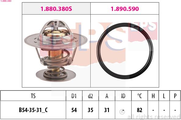 EPS 1.880.380 - Термостат охлаждающей жидкости / корпус autosila-amz.com