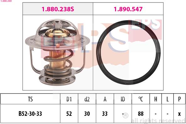 EPS 1.880.269 - Термостат охлаждающей жидкости / корпус autosila-amz.com
