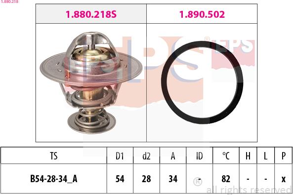 EPS 1.880.218 - Термостат охлаждающей жидкости / корпус autosila-amz.com