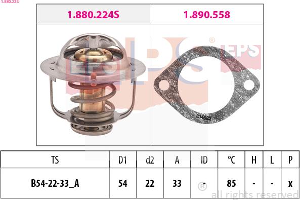 EPS 1.880.224 - Термостат охлаждающей жидкости / корпус autosila-amz.com