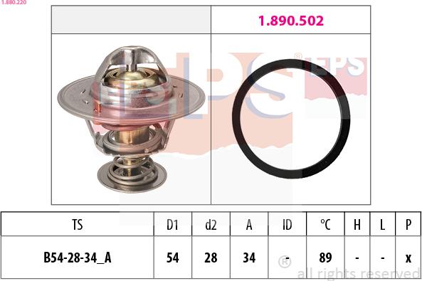 EPS 1.880.220 - Термостат охлаждающей жидкости / корпус autosila-amz.com
