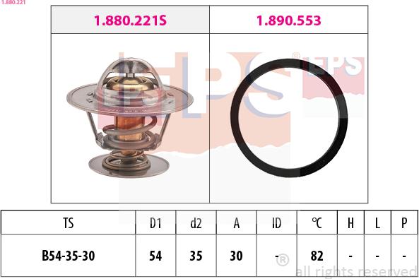 EPS 1.880.221 - Термостат охлаждающей жидкости / корпус autosila-amz.com