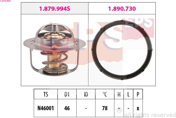 EPS 1.879.994 - Термостат охлаждающей жидкости / корпус autosila-amz.com