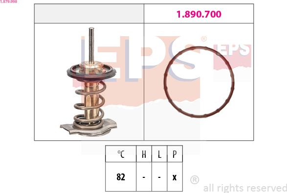 EPS 1.879.998 - Термостат охлаждающей жидкости / корпус autosila-amz.com