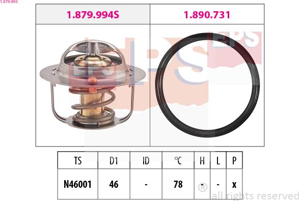 EPS 1.879.993 - Термостат охлаждающей жидкости / корпус autosila-amz.com