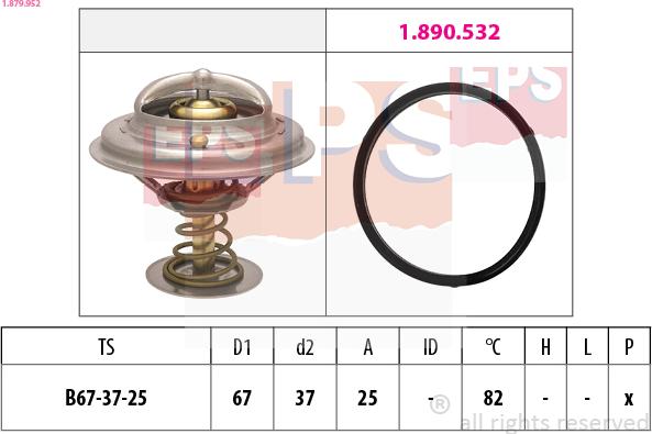 EPS 1.879.952 - Термостат охлаждающей жидкости / корпус autosila-amz.com