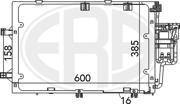 ERA 667098 - Конденсатор кондиционера autosila-amz.com