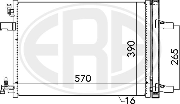 ERA 667047 - Конденсатор кондиционера autosila-amz.com