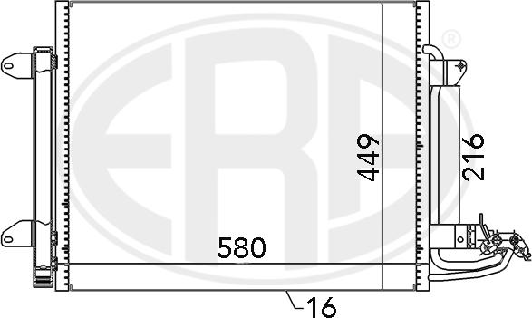 ERA 667054 - Конденсатор кондиционера autosila-amz.com