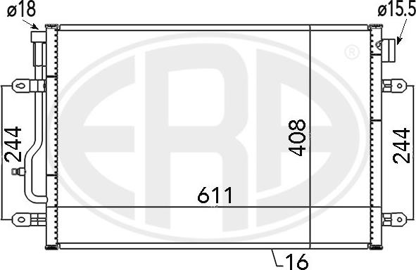 ERA 667060 - Конденсатор кондиционера autosila-amz.com