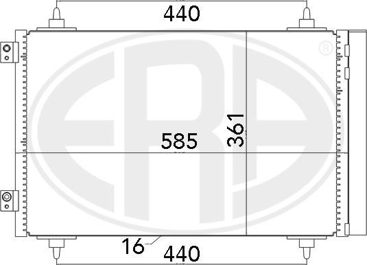 ERA 667016 - Конденсатор кондиционера autosila-amz.com