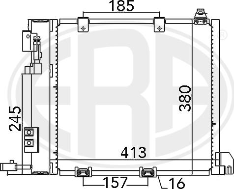 ERA 667011 - Конденсатор кондиционера autosila-amz.com