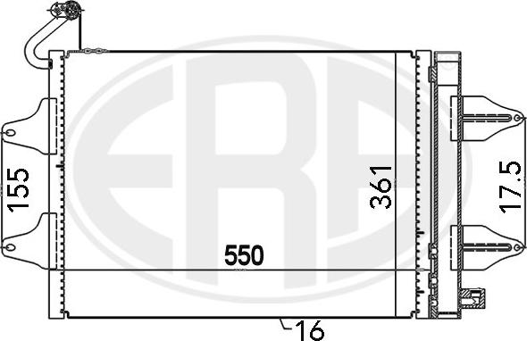 ERA 667017 - Конденсатор кондиционера autosila-amz.com