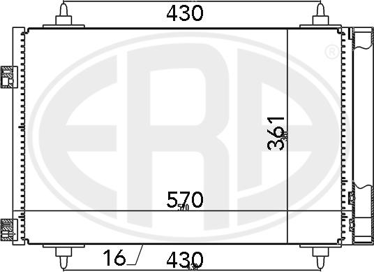 ERA 667078 - Конденсатор кондиционера autosila-amz.com