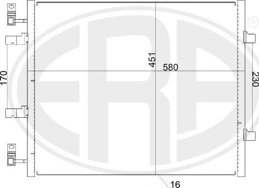 ERA 667156 - Конденсатор кондиционера autosila-amz.com