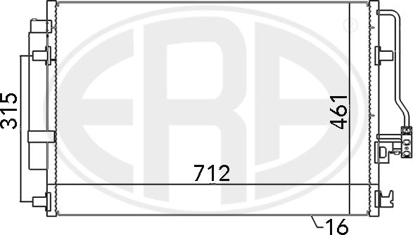 ERA 667110 - Конденсатор кондиционера autosila-amz.com