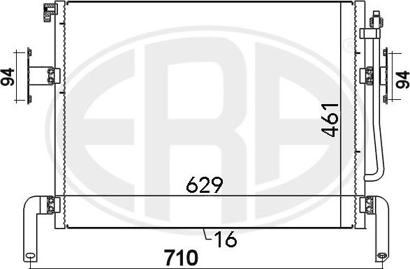 ERA 667121 - Конденсатор кондиционера autosila-amz.com