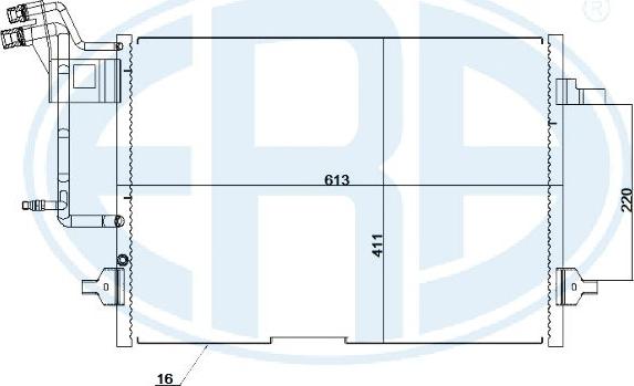 ERA 667216 - Конденсатор кондиционера autosila-amz.com