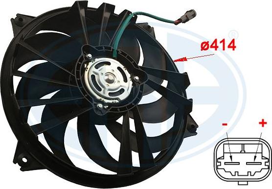 ERA 352011 - вентилятор охлаждения!\ Citroen C5/C8/Jumpy 1.8-3.0 01>, Fiat Scudo 1.6D-2.0D 07> autosila-amz.com