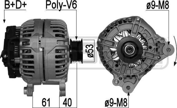 ERA 209069 - Генератор autosila-amz.com