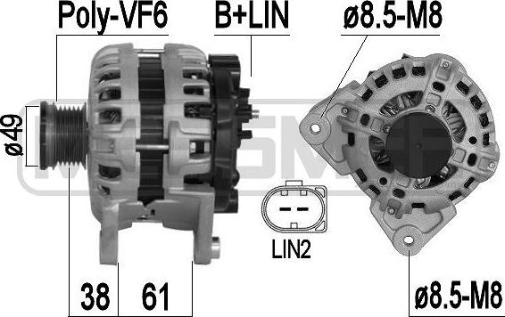 ERA 209375A - Генератор ! \SEAT, SKODA, VW CITIGO 1.0 (11>19), CITIGO 1.0 CNG (12>19), Mii 1.0 (11>19), Mii 1.0 Ec autosila-amz.com