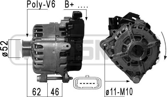 ERA 210958 - Генератор autosila-amz.com