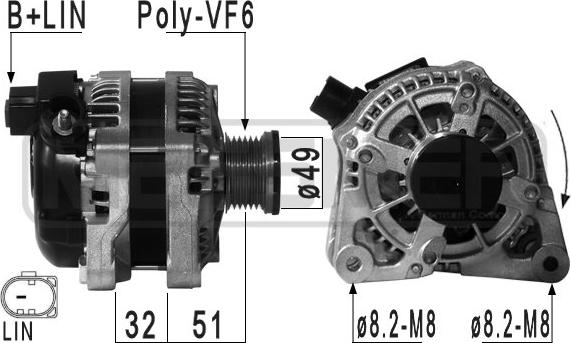 ERA 210939 - Генератор autosila-amz.com