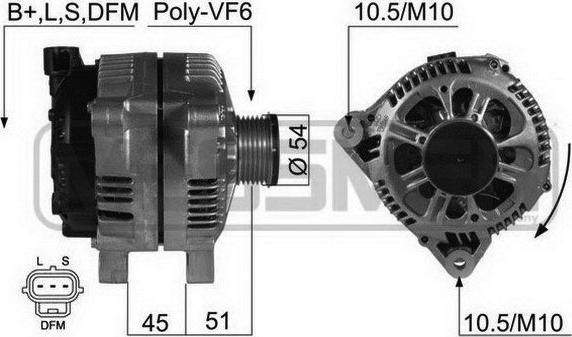 ERA 210433 - Генератор autosila-amz.com