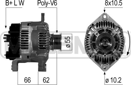 ERA 210478 - Генератор autosila-amz.com