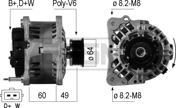 ERA 210598 - Генератор autosila-amz.com