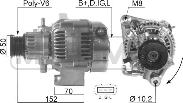 ERA 210587 - Генератор autosila-amz.com