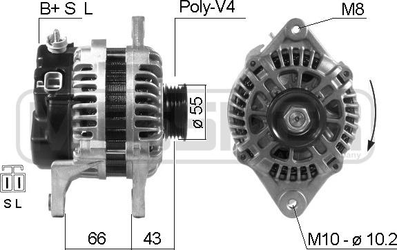 ERA 210658R - Генератор autosila-amz.com