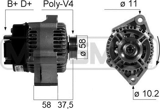 ERA 210667 - Генератор autosila-amz.com