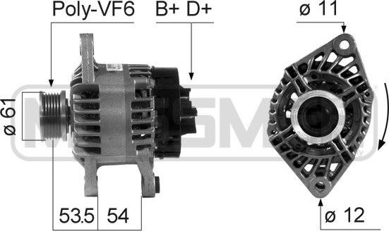 ERA 210686 - Генератор autosila-amz.com