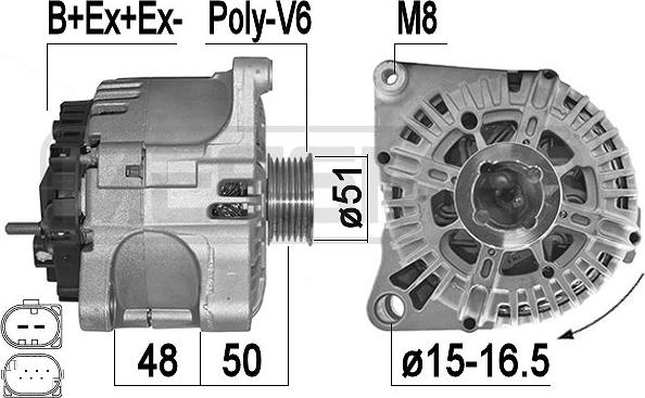 ERA 210634 - Генератор autosila-amz.com