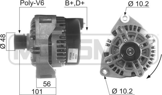 ERA 210636 - Генератор autosila-amz.com