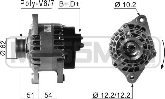 ERA 210631 - Генератор autosila-amz.com