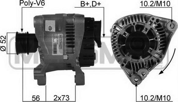 ERA 210094R - Генератор autosila-amz.com