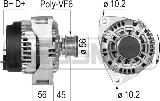 ERA 210098 - Генератор autosila-amz.com