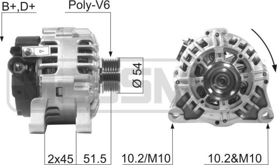 ERA 210016 - Генератор autosila-amz.com