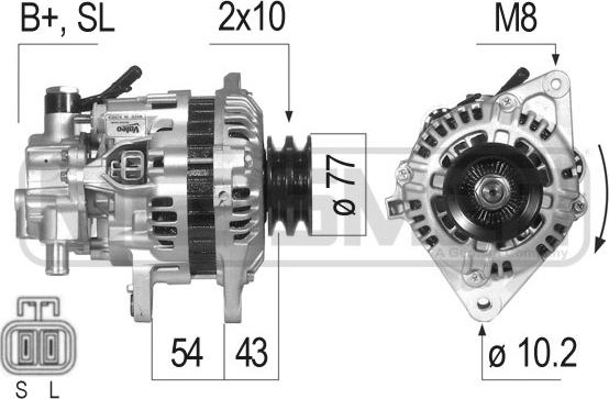 ERA 210018 - Генератор autosila-amz.com