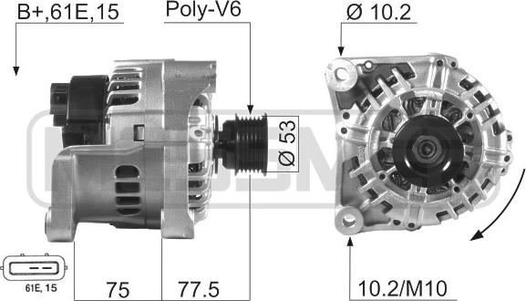 ERA 210012 - Генератор autosila-amz.com