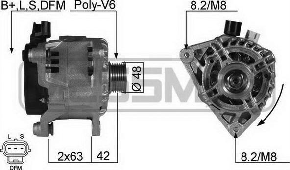 ERA 210196 - Генератор autosila-amz.com