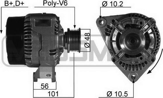 ERA 210102R - Генератор autosila-amz.com