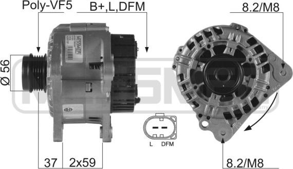 ERA 210134 - Генератор autosila-amz.com