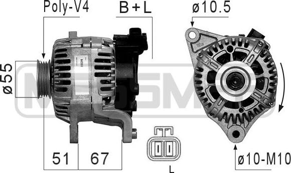 ERA 210857 - Генератор autosila-amz.com